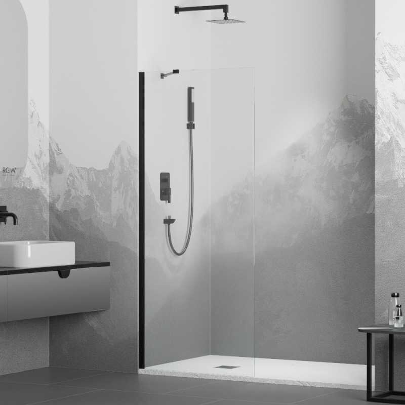 Изображение товара Душевая стенка RGW WA-102, 80 см, стекло прозрачное, без дверей, Германия