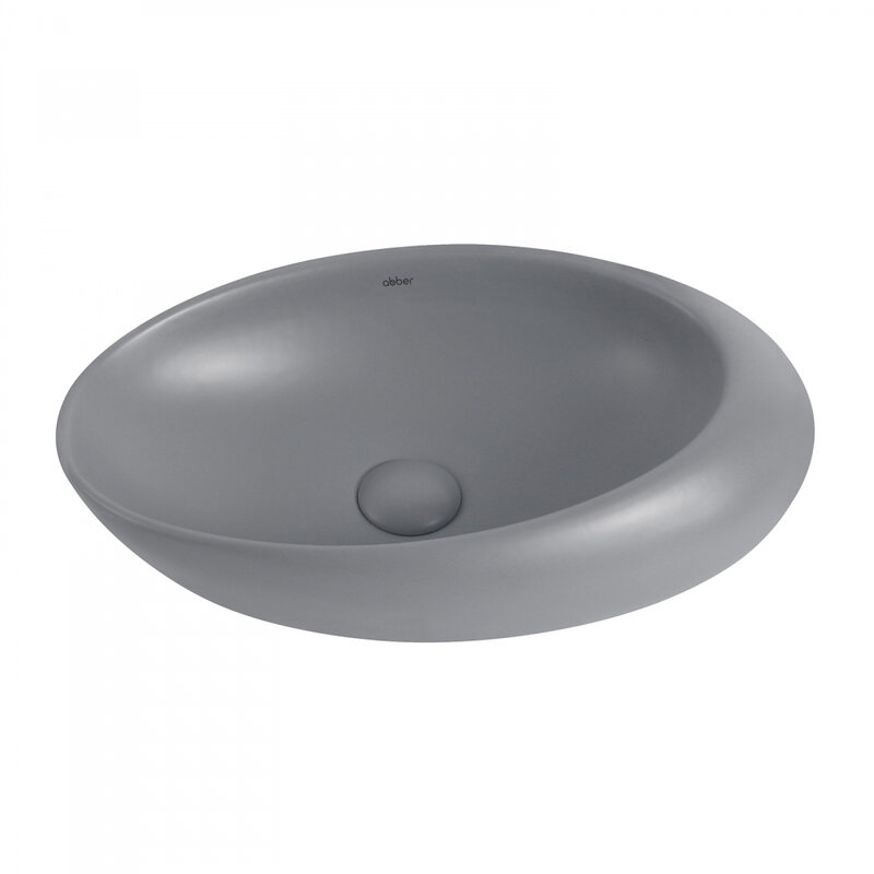 Изображение товара Раковина Abber Bequem AC2107MG 49 х 31 см, накладная, серая матовая