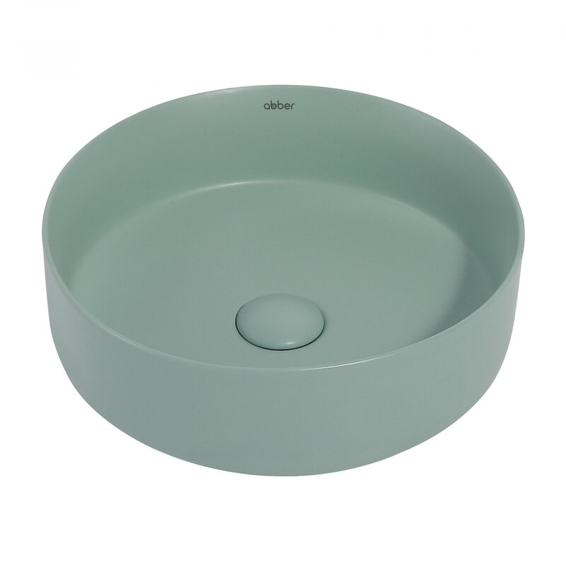 Изображение товара Раковина Abber Bequem AC2108MCG 36x36 см, накладная, светло-зеленая матовая