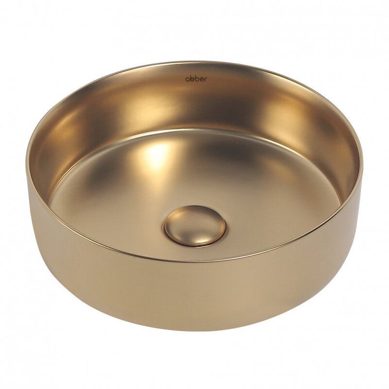 Изображение товара Раковина Abber Bequem AC2108MMG 36х36 см, накладная, золото матовое