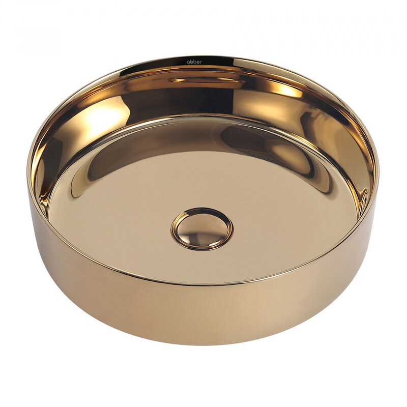 Изображение товара Раковина Abber Bequem AC2109GG Накладная 40x40 см Золото