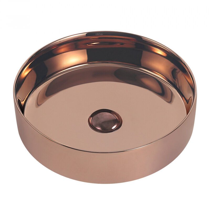 Изображение товара Раковина Abber Bequem AC2109RG 40x40 см розовое золото накладная