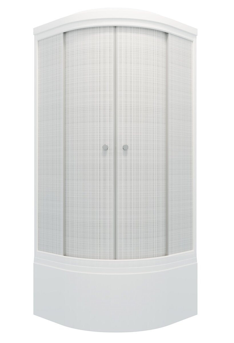 Изображение товара Душевая кабина Maroni Quadro SR90H-LN-DN4 90x90 см, четверть круга, стекло прозрачное с рисунком