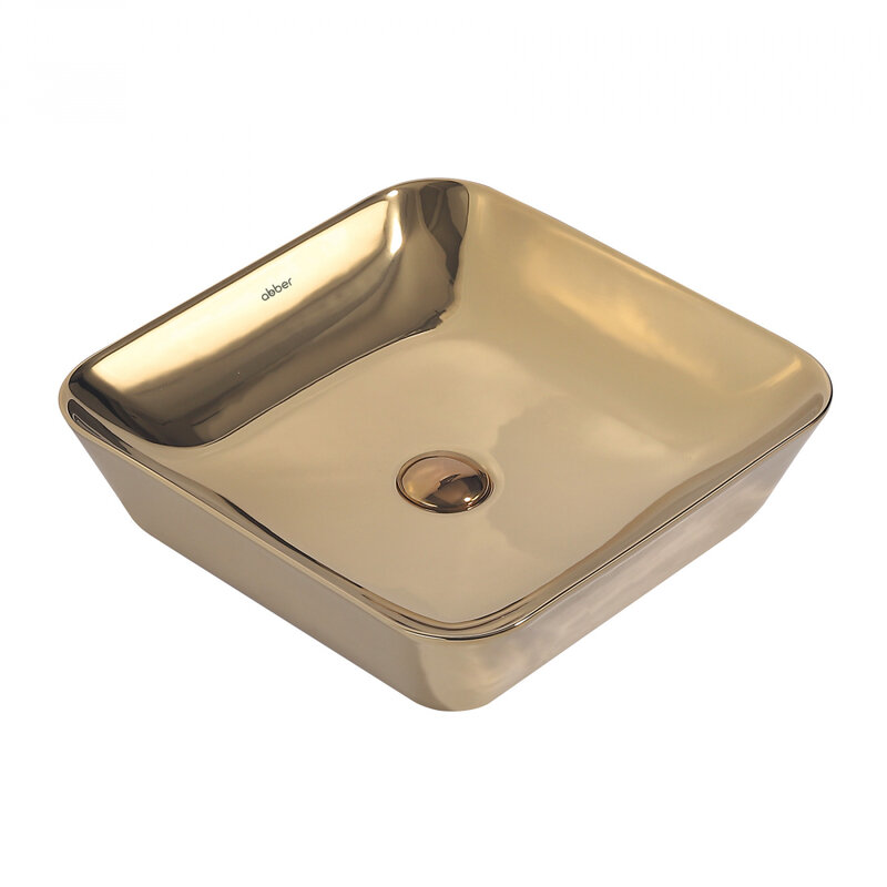 Изображение товара Раковина Abber Rechteck AC2205GG 43×43 см, накладная, золото