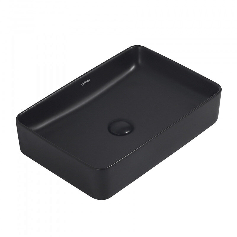 Изображение товара Раковина Abber Rechteck AC2207MB 51 х 35 см, накладная, черная матовая