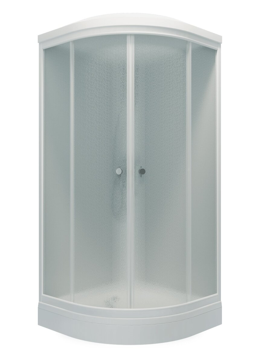 Изображение товара Душевая кабина Maroni Breeze SR80L-GRS-DN4 80x80 см четверть круга стекло рифленое белый профиль