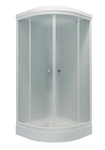 Изображение товара Душевая кабина Maroni Breeze SR80L-GRS-DN4 80x80 см четверть круга стекло рифленое белый профиль