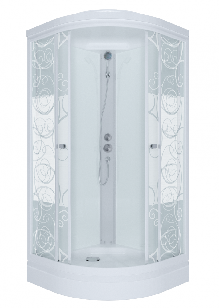 Изображение товара Душевая кабина Maroni Fito SR100L-DRN-DN4 100x100厘米 с крышей и тропическим душем