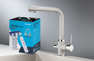 Изображение товара Комплект кухонный смеситель Granula 2015 Базальт+Акс-002