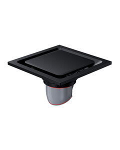 Изображение товара Душевой трап Orange OT01-006b 10х10 см черный из латуни, современный дизайн