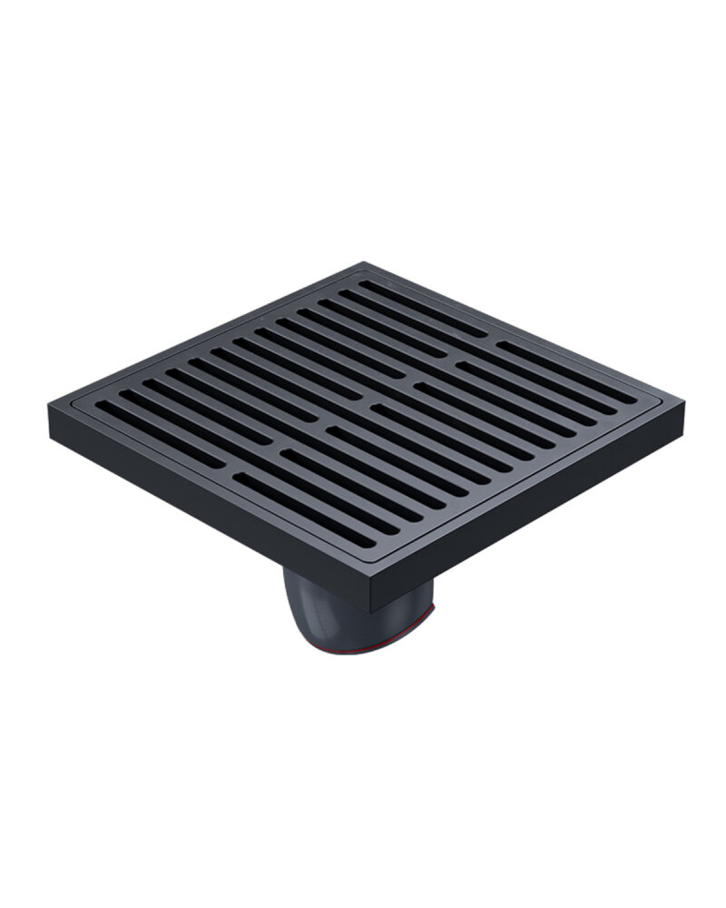 Изображение товара Душевой трап Orange OT01-007b черный 10х10 см с сухим затвором Германия