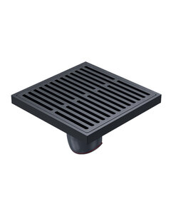 Изображение товара Душевой трап Orange OT01-007b черный 10х10 см с сухим затвором Германия