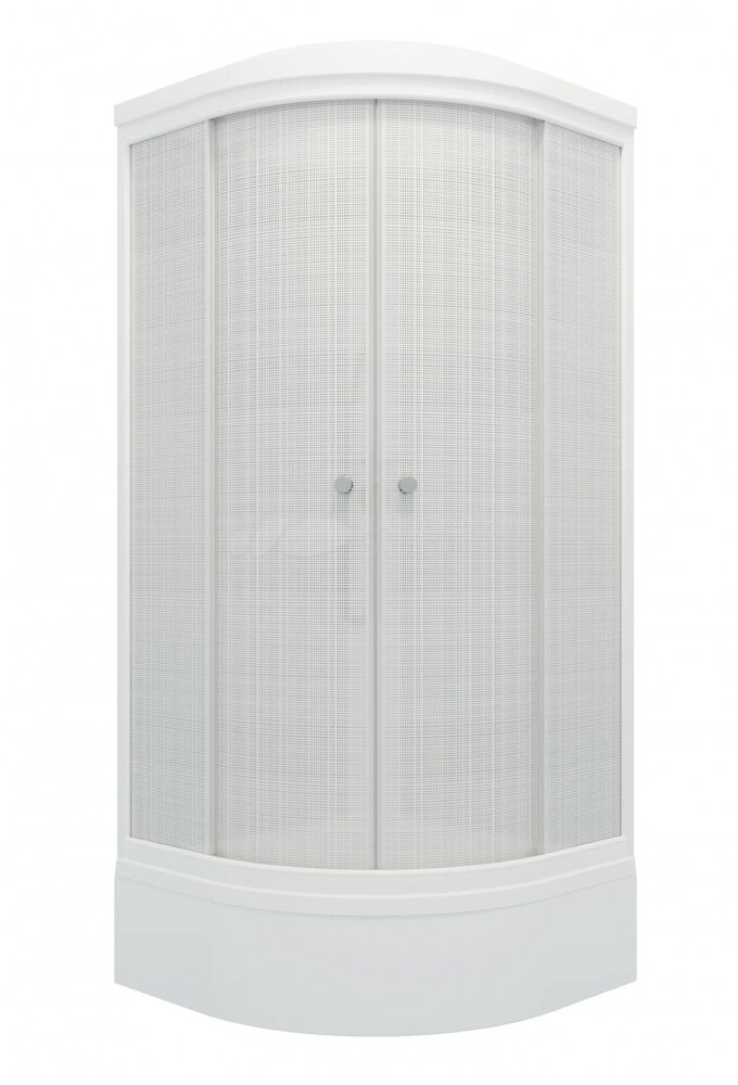 Изображение товара Душевая кабина Maroni Quadro SR100M-LN-DN4 100 x 100 см, четверть круга, стекло прозрачное с рисунком, профиль белый, 466171 Изображение товара Душевая кабина Maroni Quadro SR100M-LN-DN4 100 x 100 см, четверть круга, стекло прозрачное с рисунком, профиль белый, 466171