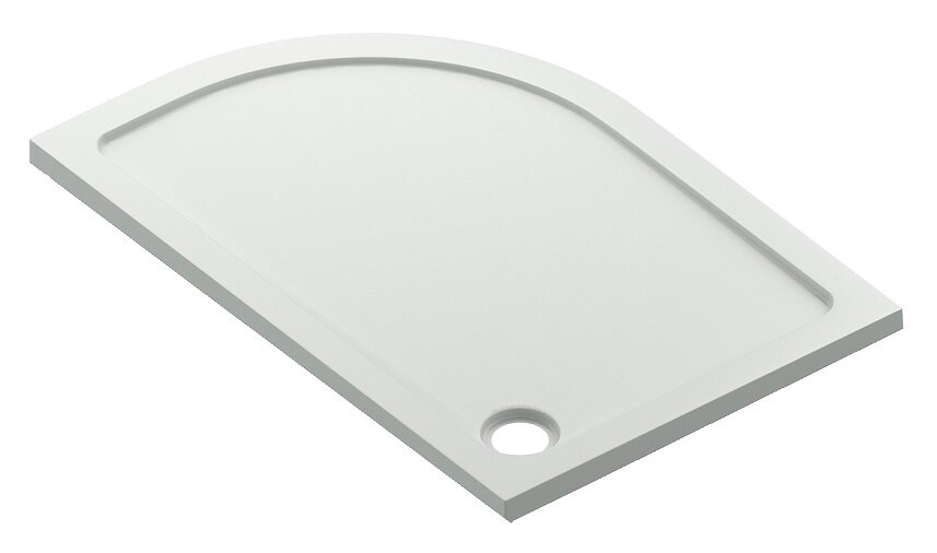 Изображение товара Душевой поддон Bas Раунд R 120x80 см асимметричный белый акрил
