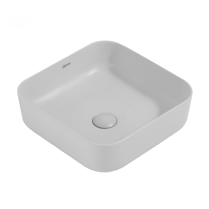 Изображение товара Раковина Abber Rechteck AC2211MLG 38 х 38 см, накладная, светло-серая матовая Изображение товара Раковина Abber Rechteck AC2211MLG 38 х 38 см, накладная, светло-серая матовая