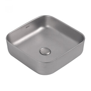 Изображение товара Раковина Abber Rechteck AC2211MS 38 х 38 см, накладная, серебро матовое