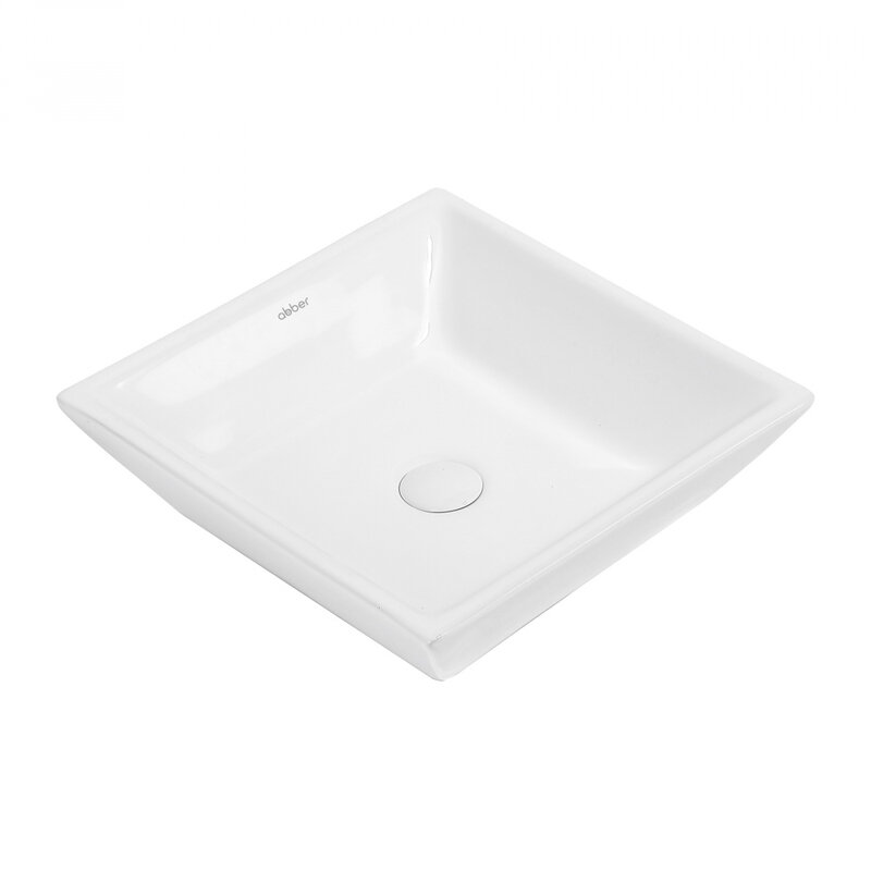 Изображение товара Раковина Abber Rechteck AC2214 белая, накладная, 42х42 см, угловая установка