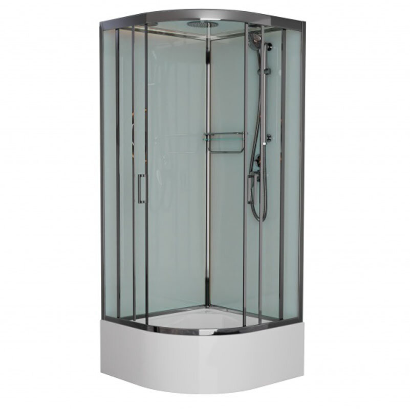 Изображение товара Душевая кабина Frank F400/2 М Brilliant 100x100 см с высоким поддоном и матовыми стеклами