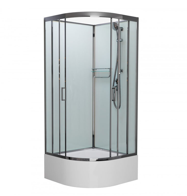 Изображение товара Душевая кабина Frank F400/2 М Brilliant без крыши 100х100 см стекла матовые хром Изображение товара Душевая кабина Frank F400/2 М Brilliant без крыши 100х100 см стекла матовые хром