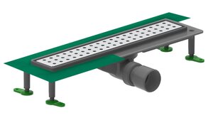 Изображение товара Дренажный канал Ctesi Flow Round 60 см, решетка хром, цвет лотка серый, BK4024730