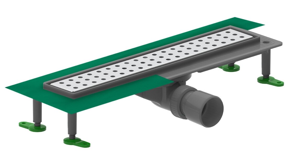 Изображение товара Душевой лоток Ctesi Flow Round 70 см, нержавеющая сталь, хром, угловой монтаж