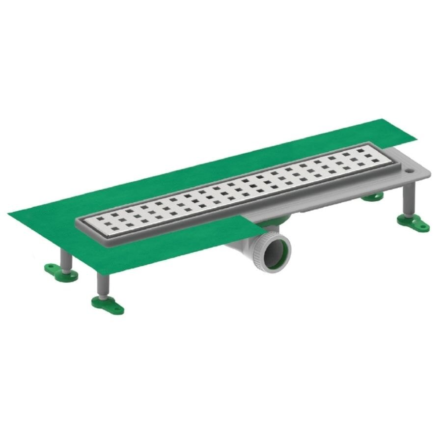 Изображение товара Душевой лоток Ctesi Flow Square 80 см с решеткой хром из нержавеющей стали