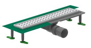 Изображение товара Душевой лоток Ctesi Way Round 70 см, решетка хром, цвет лотка серый, BK4024240