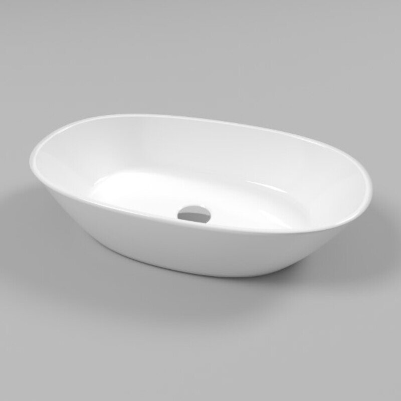 Изображение товара Раковина Whitecross Amazon овальная 60х35 см накладная белая глянец