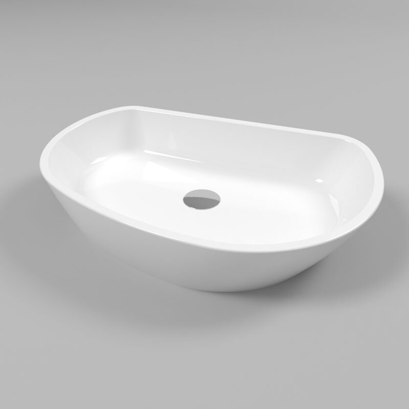 Изображение товара Раковина Whitecross Ametrine 0718.060037.100, 60 х 37 см, накладная, белая