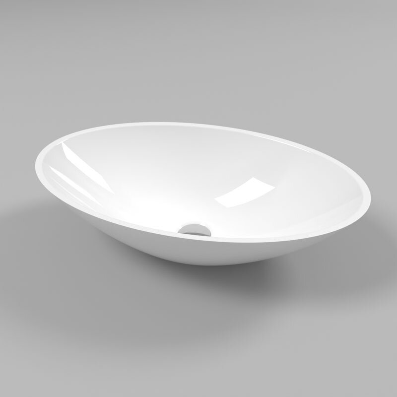 Изображение товара Раковина Whitecross Aquamarine 0715.056035.100, 56 х 35 см, накладная, белая