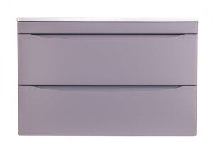 Изображение товара Тумба под раковину Style Line Бергамо мини 90 антискрейтч Plus, 90 см, подвесная, серый, СС-00002365