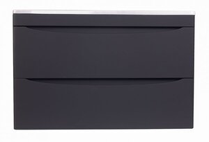 Изображение товара Тумба под раковину Style Line Бергамо мини 90 антискрейтч Plus подвесная черная Россия