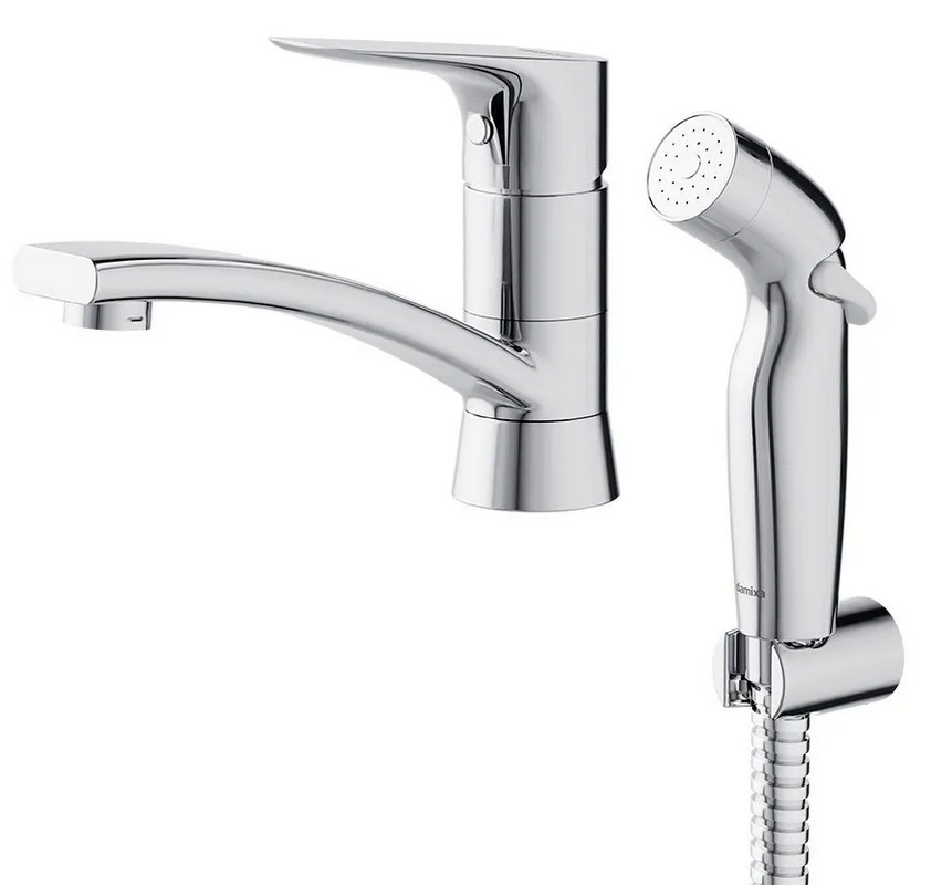 Изображение товара Смеситель для раковины Damixa Jupiter 770230001, с гигиеническим душем, хром