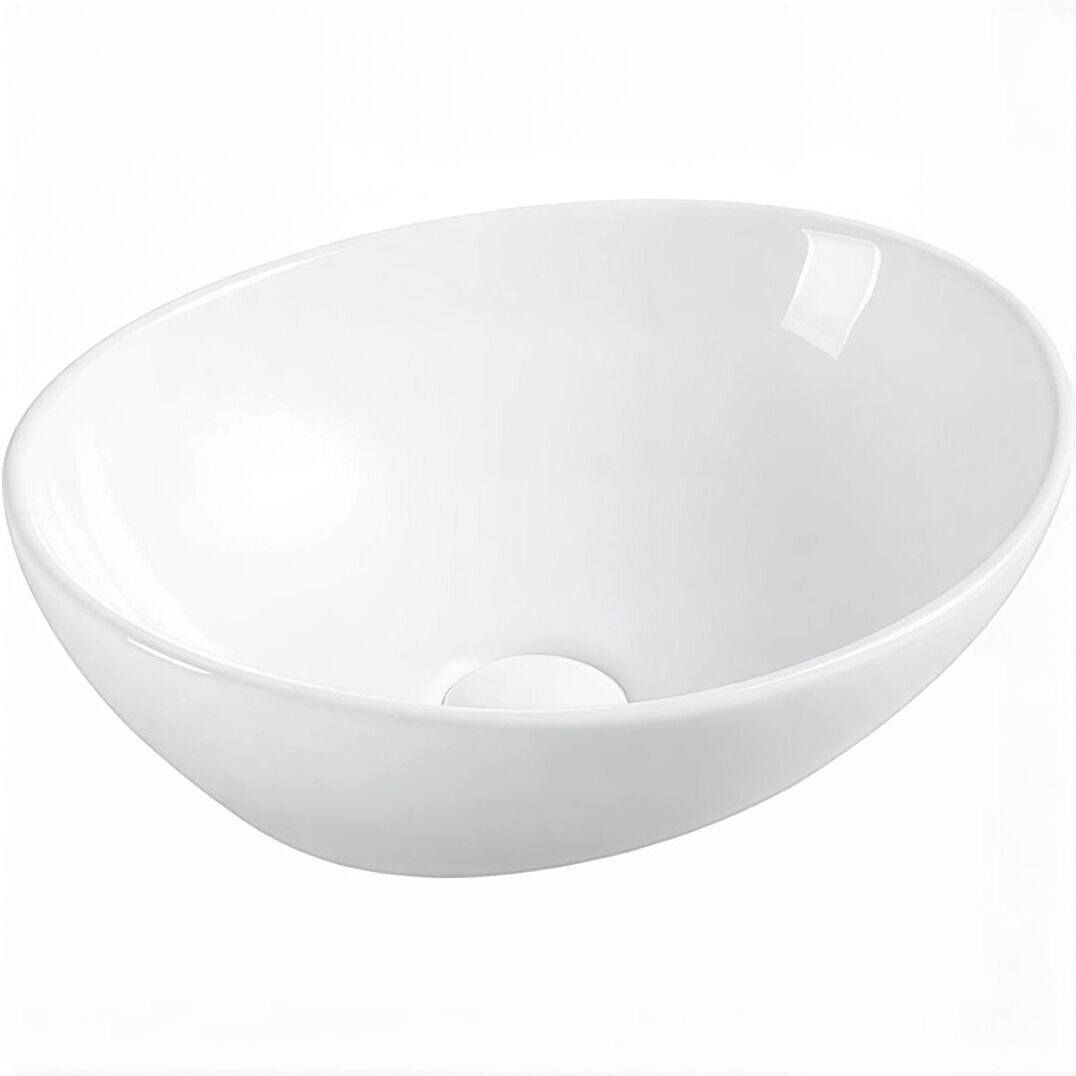 Изображение товара Раковина DQ Matrix DT1390716 накладная овальная 41x33,5 см белая фарфор Изображение товара Раковина DQ Matrix DT1390716 накладная овальная 41x33,5 см белая фарфор