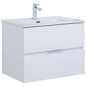 Изображение товара Тумба под раковину Aquanet Алвита New 70 см белая матовая подвесная