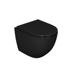 Унитаз подвесной DQ Matrix DT1396025, безободковый, с сиденьем микролифт, цвет черный
