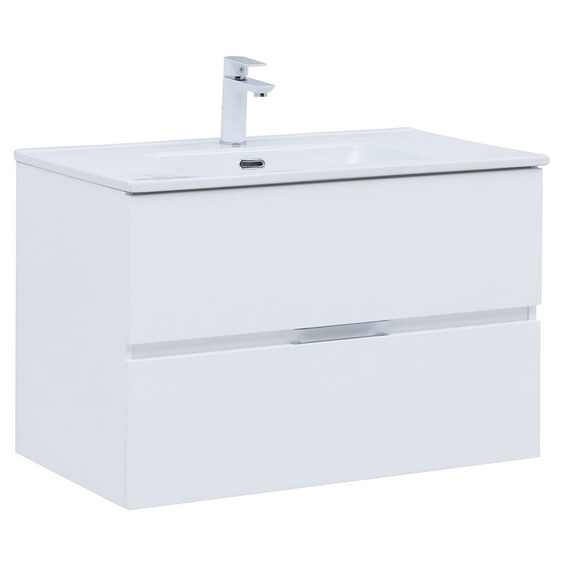 Изображение товара Тумба под раковину Aquanet Алвита New 80 см, подвесная, белый матовый, Россия