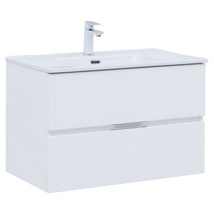 Изображение товара Тумба под раковину Aquanet Алвита New 80 см, подвесная, цвет белый матовый, 277514