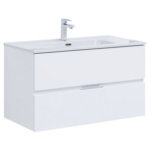 Изображение товара Тумба под раковину Aquanet Алвита New 90 см подвесная белый матовый