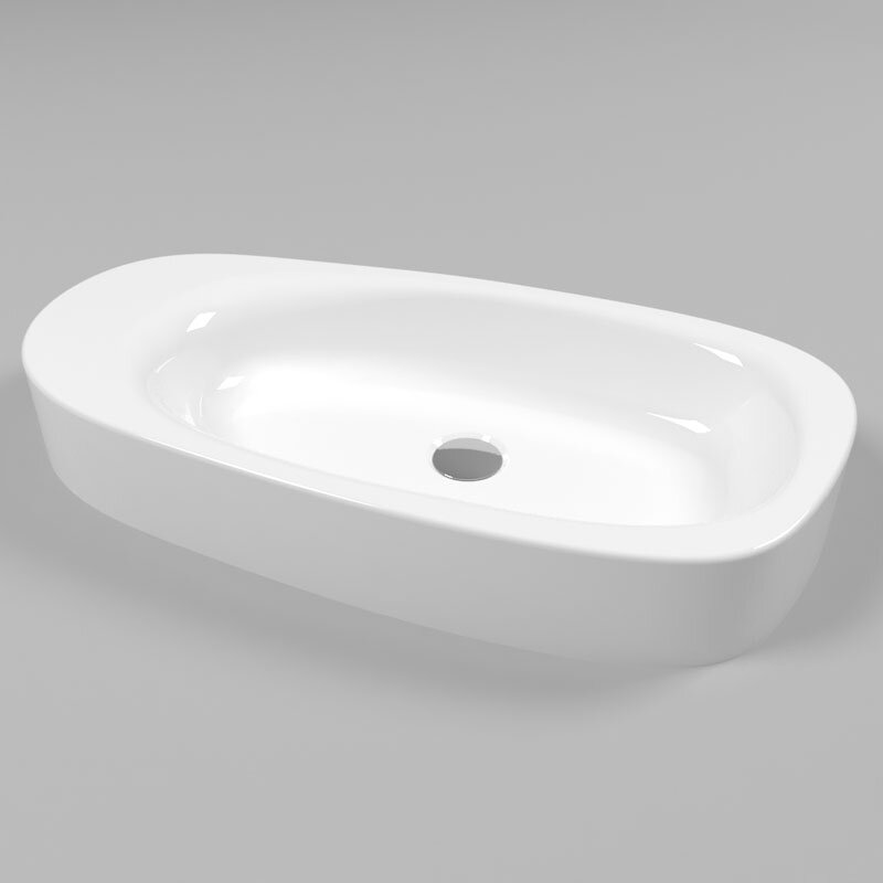 Изображение товара Раковина Whitecross Moonstone 0732.070035.100 F, 70 х 35 см, белая