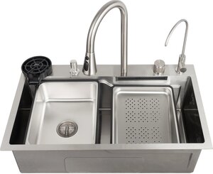 Изображение товара Мойка кухонная Zorg Master ZM 7546 из нержавеющей стали с аксессуарами