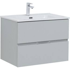 Изображение товара Тумба под раковину Aquanet Алвита New 70 см подвесная серый матовый
