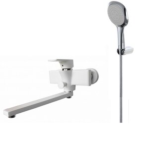 Изображение товара Смеситель D&K Berlin.Steinbeis DA1433326 для ванны и душа, с душевым гарнитуром, цвет белый матовый