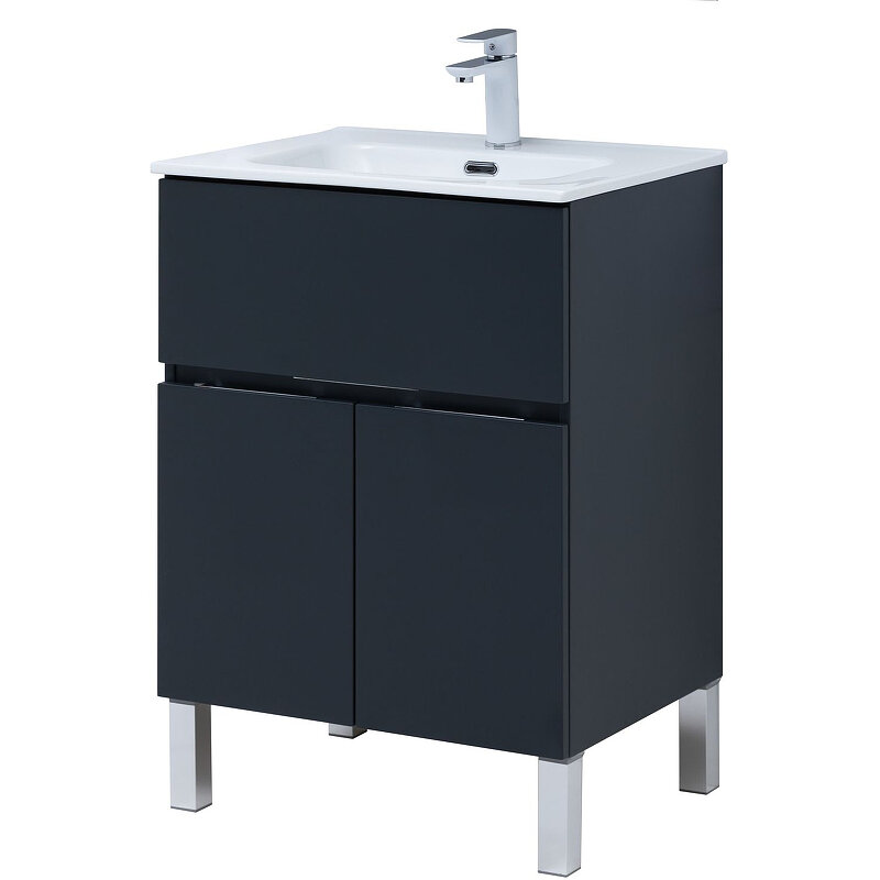 Изображение товара Тумба под раковину Aquanet Алвита New 60 см напольная антрацит матовый