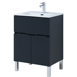 Изображение товара Тумба под раковину Aquanet Алвита New 60 см, напольная, цвет антрацит матовый, 277547