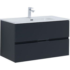 Изображение товара Тумба под раковину Aquanet Алвита New 90 см антрацит матовый