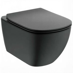 Изображение товара Подвесной унитаз Ideal Standard Tesi T0079V3 Silk Black AquaBlade без сиденья, черный матовый