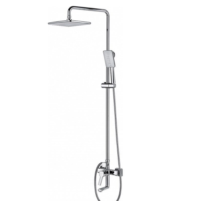 Изображение товара Душевая система D&K Rhein Dusseldorf с широкой лейкой и хромированным покрытием