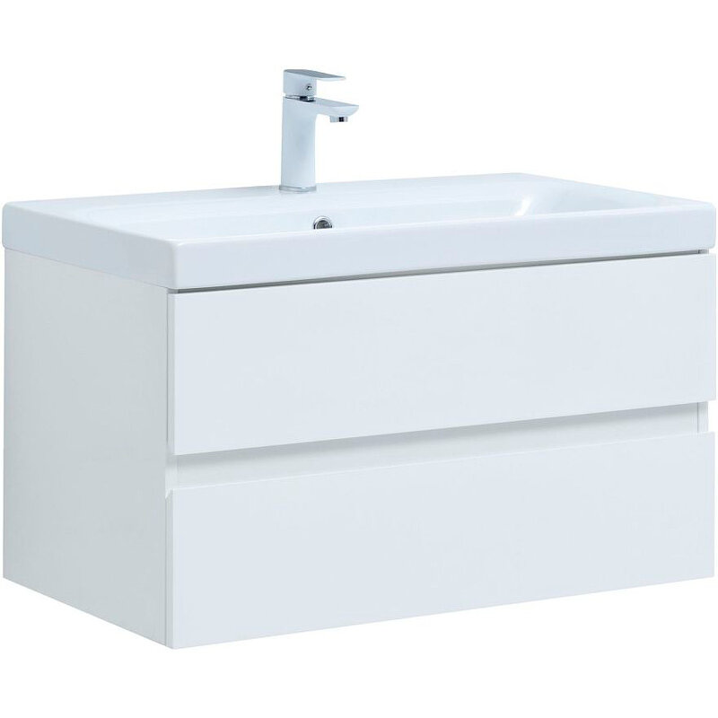 Изображение товара Тумба под раковину Aquanet Беркли 80 см подвесная 2 ящика белая Изображение товара Тумба под раковину Aquanet Беркли 80 см подвесная 2 ящика белая