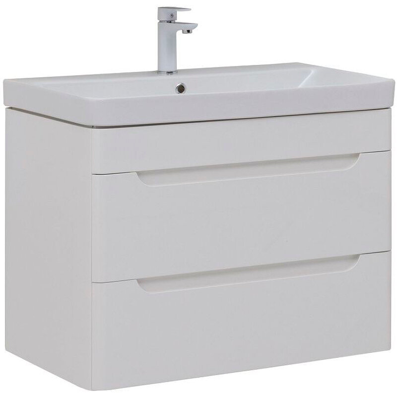 Изображение товара Тумба под раковину Aquanet София 80 см подвесная белый глянец